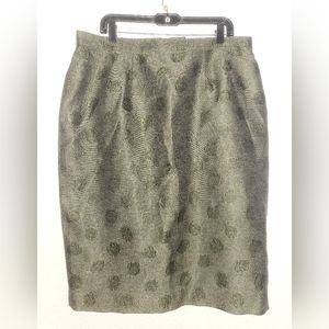 Carlisle Gray Floral Midi Skirt Size 18